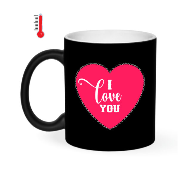 ماگ حرارتی طرح I Love u کد 1686 - Image 3