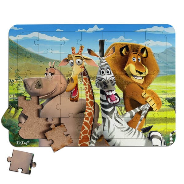 پازل چوبی 35 تکه طرح ماداگاسکار کد 351058 - Image 2