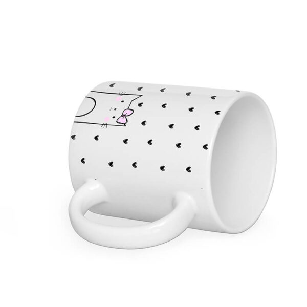 ماگ طرح قلب و گربه ملوس کد 1092 - Image 6