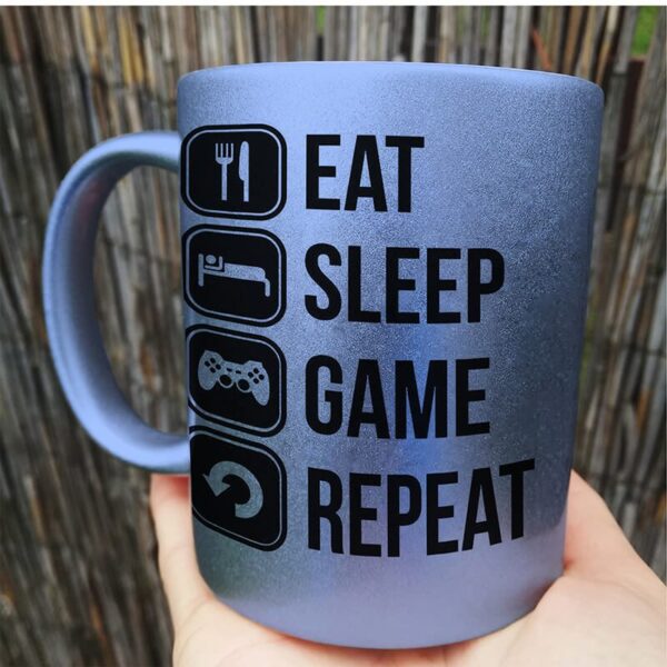 ماگ لاکچری طرح Eat Sleep Play Repeat کد 1593 - Image 3